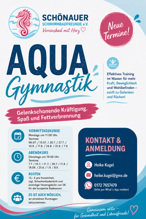 Aqua Gymnastic - Neue Termine